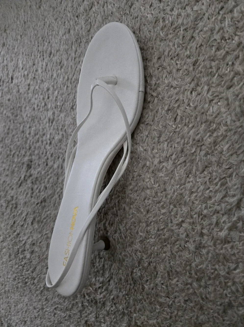 Fashion Nova White Minimalist Strappy Sandals